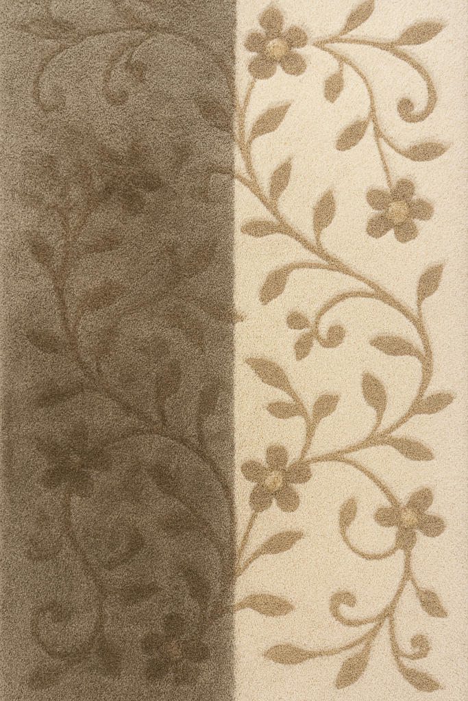 "قبل وبعد تنظيف السجاد"